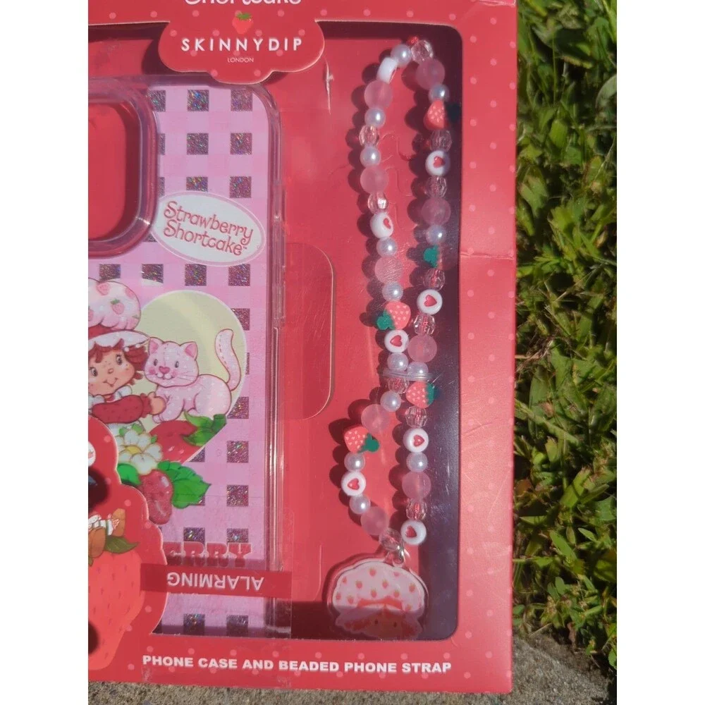 Strawberry Shortcake X Skinny Dip iPhone 13/14 Pro Max Phone Case & Beaded Strap